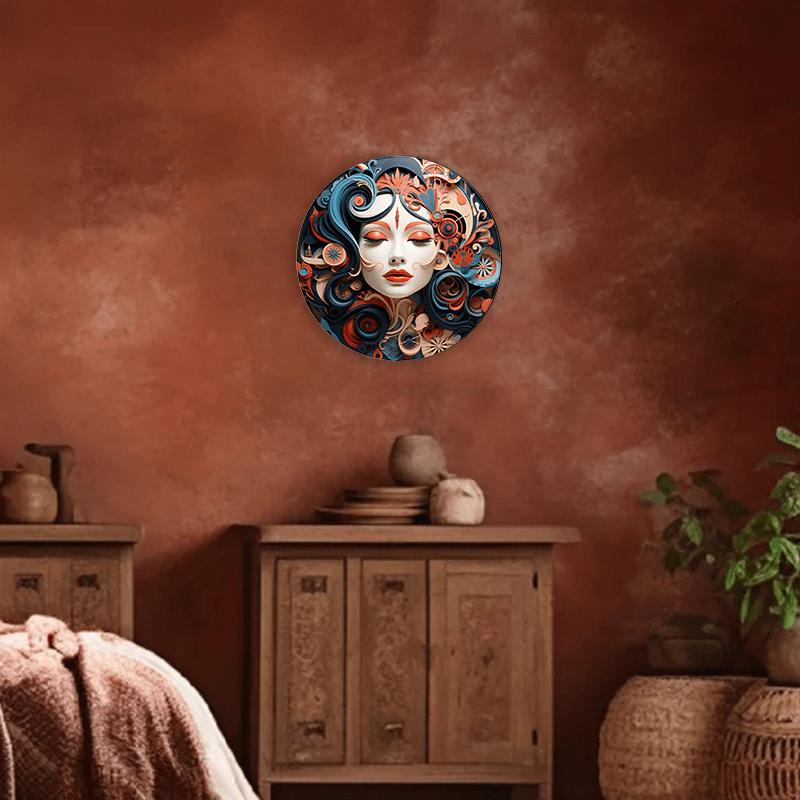 Дерево, логотип, тиснение, окрашенный металл, настенное искусство, винтажная тема, украшение для прихожей общежития, декор для входной двери церкви, настенный декор, идеально подходящий для двери, стены