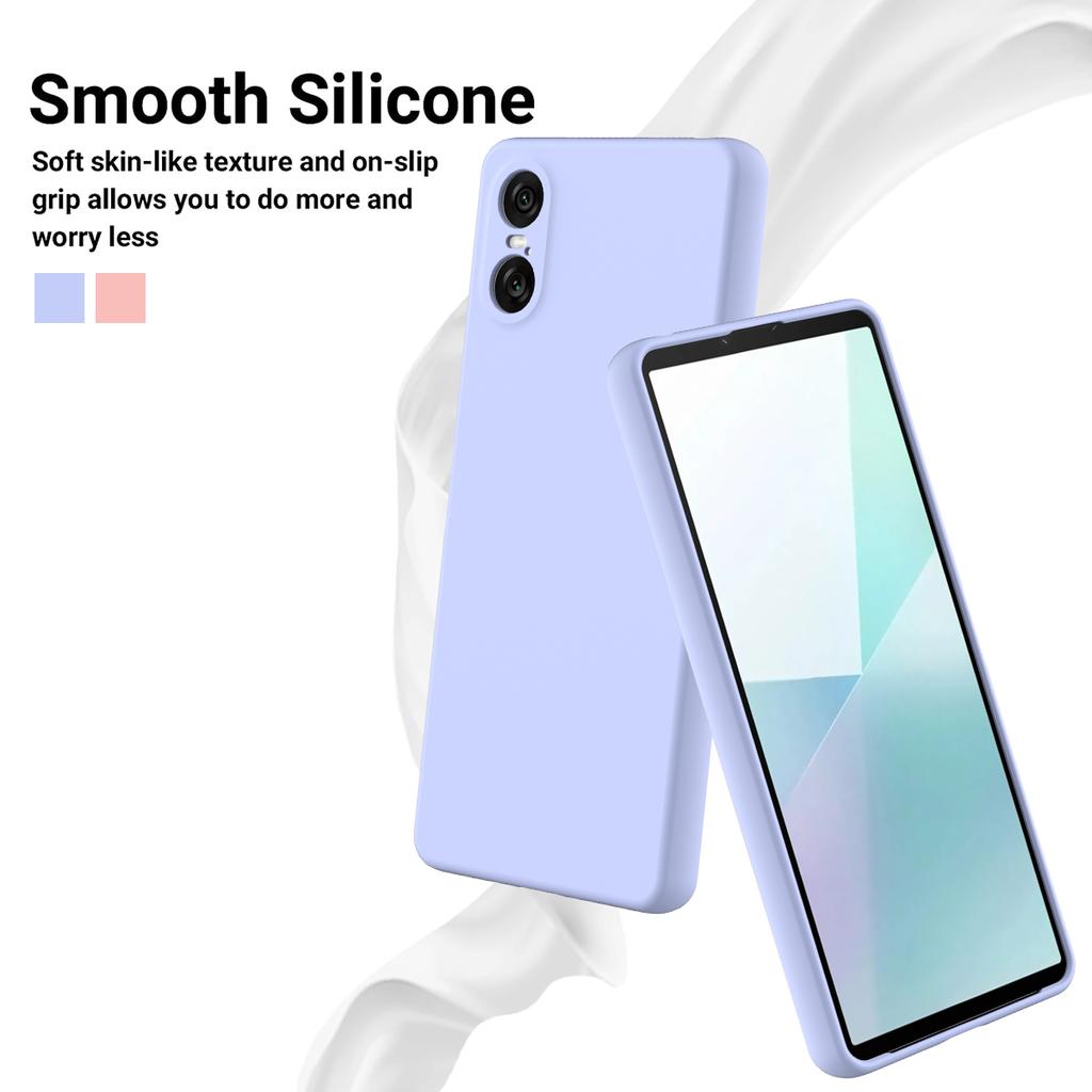 Для Sony Xperia 10 VI Чехол Жидкий Силикон Защитный Чехол для Телефона с Ремешком для Руки