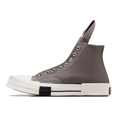 Rick Owens x TURBODRK Chuck 70 Бесшнуровочные Железо Унисекс Кроссовки Коричневый Белоснежный Натуральный-Слоновая кость A03938C