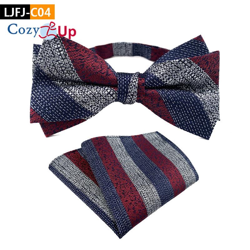 Костюм-двойка с галстуком-бабочкой и нагрудным платком с узором пейсли