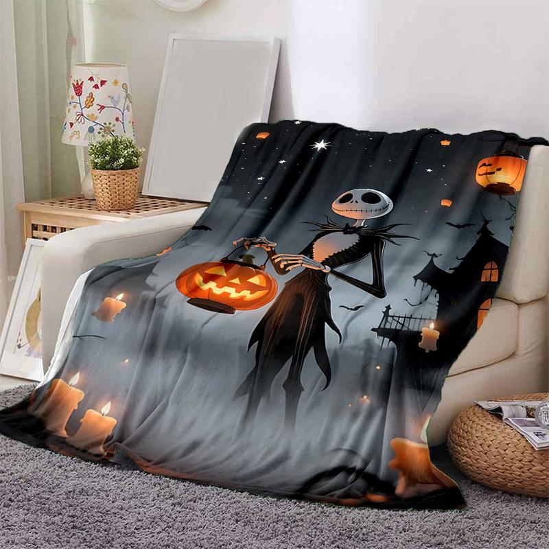 1pc Skull Crossbones Artwork Soft Throw Blanket Flannel All Season Light Weight Living Room/Bedroom Warm Blanket. M729012