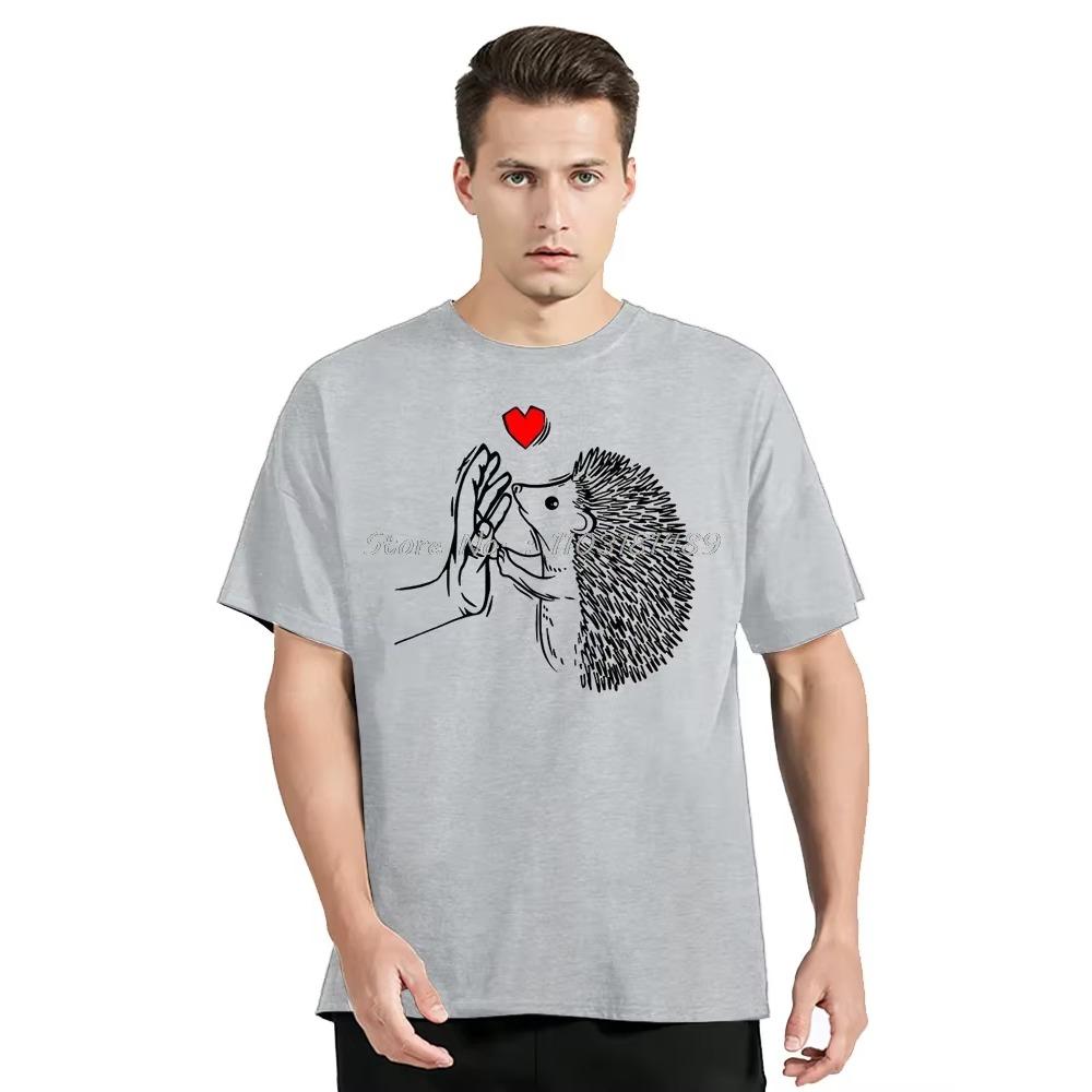 Смешная анатомия ёжика Футболки для домашних животных Футболки с круглым вырезом Фитнес Короткие рукава Модная футболка Одежда Повседневная Базовые футболки