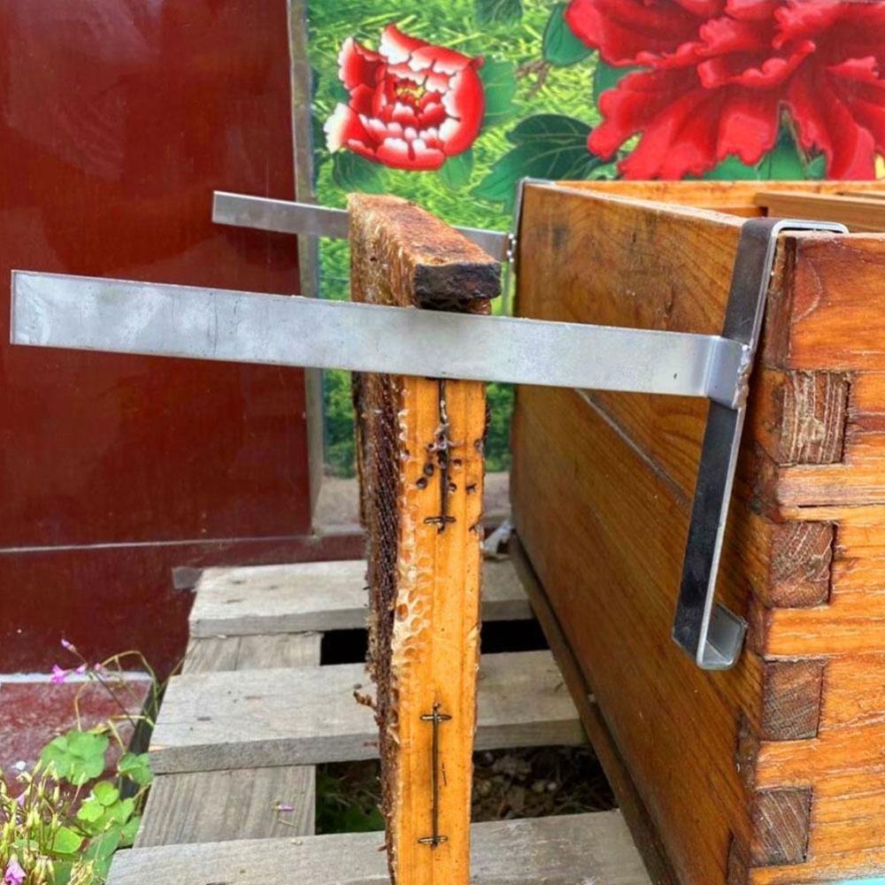 2 шт./набор Подставка-держатель для пчеловодной рамки из нержавеющей стали Многофункциональная Ржавчиностойкая Полка для хранения пчелиного улья Стабильный инструмент для пчелиного улья