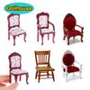1шт 1:12 стульев для кукольного домика, миниатюрный стульчик, мебель для дома, модель, декор, игрушка, кукольный домик, аксессуары