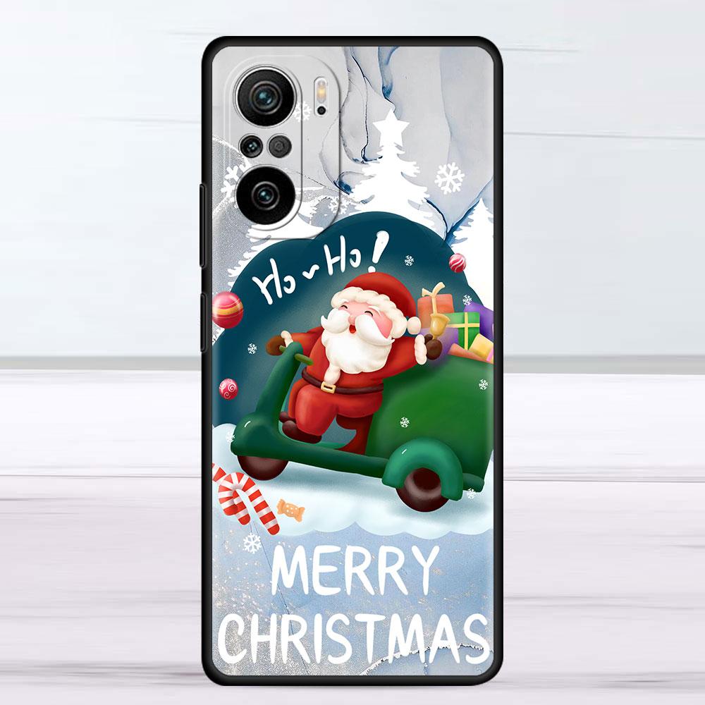 Мраморный милый чехол со снеговиком Санта-Клауса для Xiaomi Redmi Note 11 10 9 Pro K40 10S 9S 9A 9C, чехол для телефона 9T 8 8T 7 11T, силиконовый чехол
