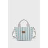 Women's Striped Mini Linen Tote Bag