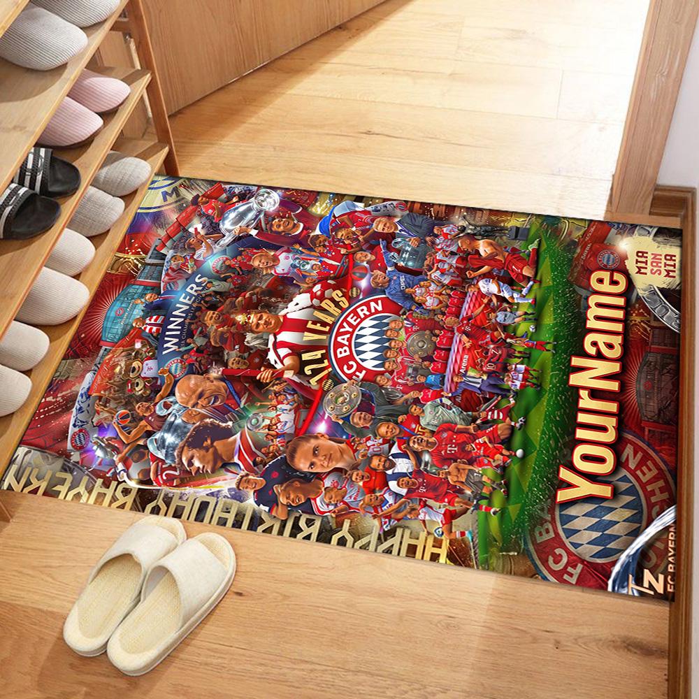 Bayern Munich Personalized Text Carpet Suitable for Outdoor Playrooms Entryway Dining Room Anti-slip Rug Decorate Offices