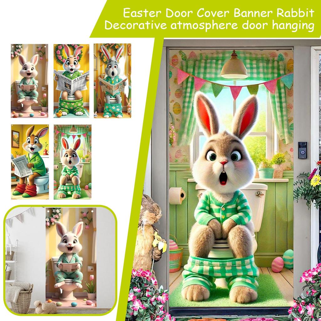 Пасхальный баннер на дверь, пасхальное яйцо, атмосфера на двери, подвесная занавеска, флажная ткань