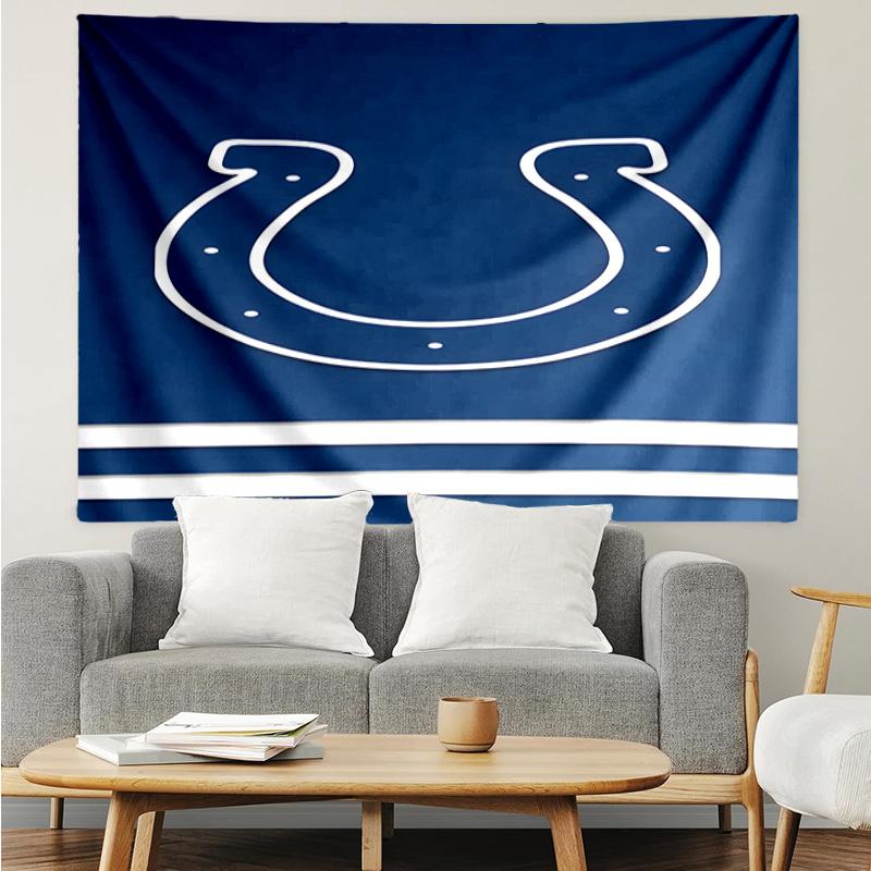 Indianapolis Colts Logo Tapestry Hanging for Bedroom,Livingroom, Playroom,Decor Art Room Wall Tapestry Holiday and Birthday Gifts