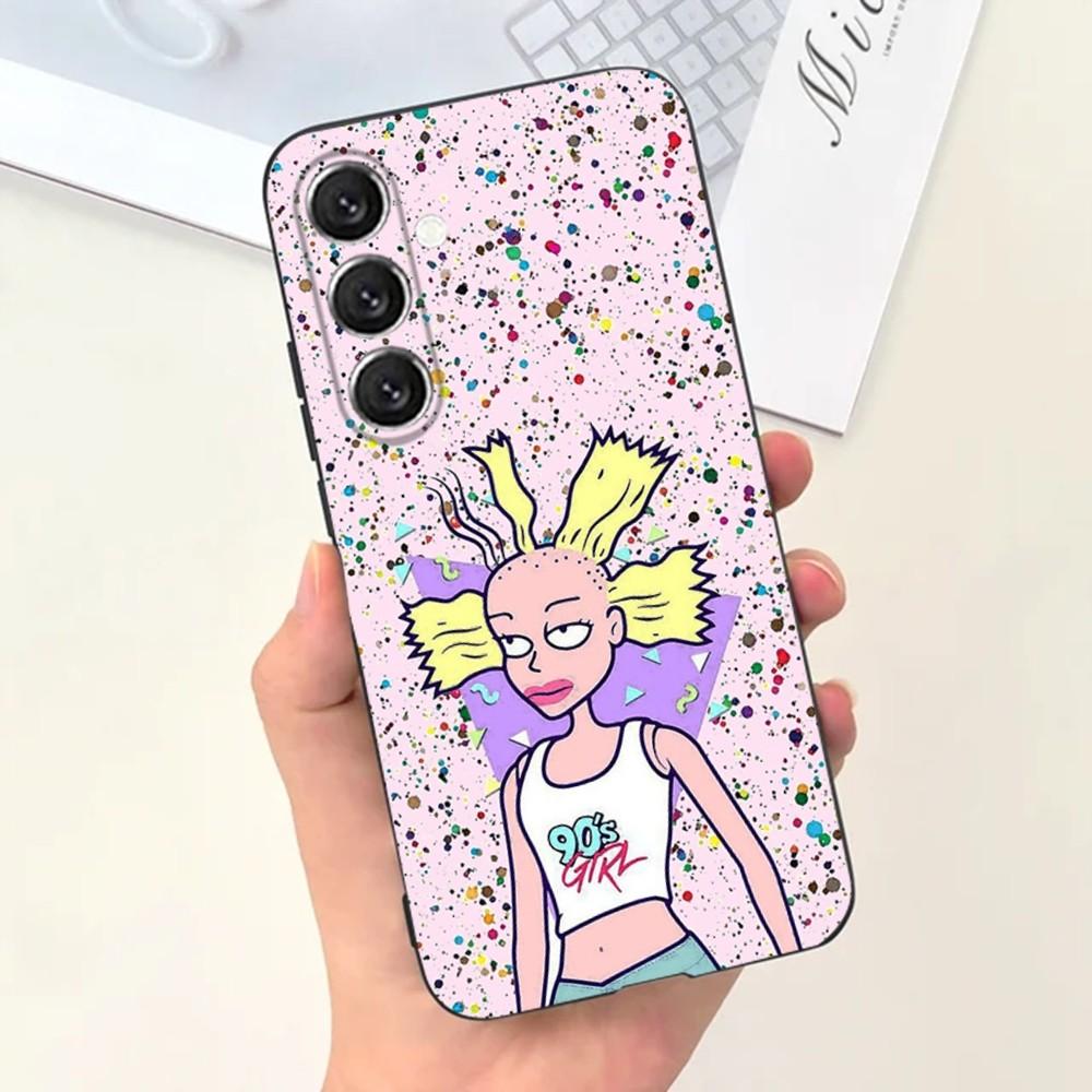 Чехол для телефона Rugrats Чаки Анжелика для Samsung S25, S24, S21, S22, S23, S30, Ultra, S20, Plus, Fe, Lite, Note 10, 9, 5G Черная крышка