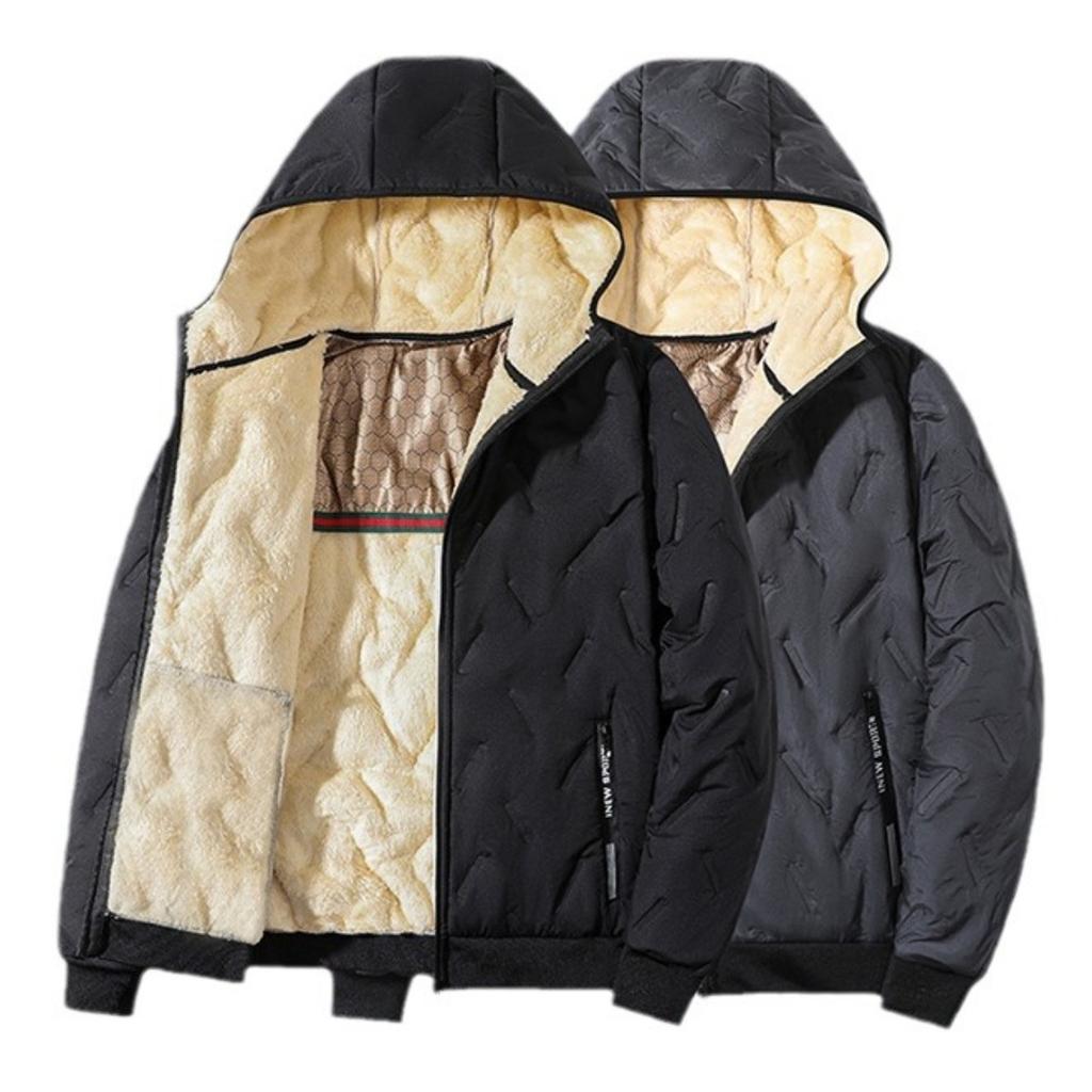 Мужская хлопковая куртка с капюшоном, плюшевая хлопковая куртка для зимы, теплая хлопковая куртка с графеном, ультразвуковая хлопковая куртка для мужчин