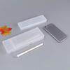 Semi-Transparent Plastic Large Pencil Capacity Pen Box Holder Case Stationery