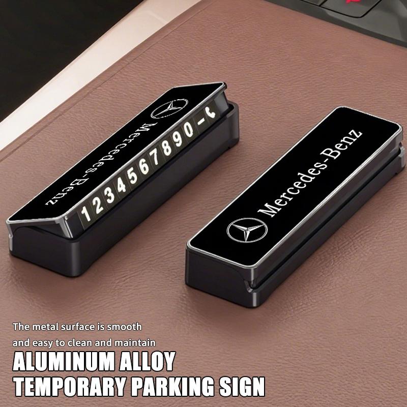 AABIB1 Car Temporary Parking Card Phone Number Hidden Stop Sign Card Plate For Benz Exclusive AMG SPRINTER V CLASS VIANO W124 W203 W204