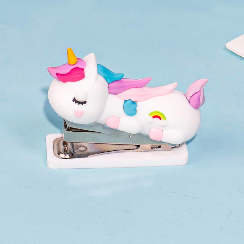 Cute Stapler, Mini Handheld Animal Stapler, Desktop Stitcher Portable Silicone Art Figurine Statue Handy Staplers for Home Office School Students