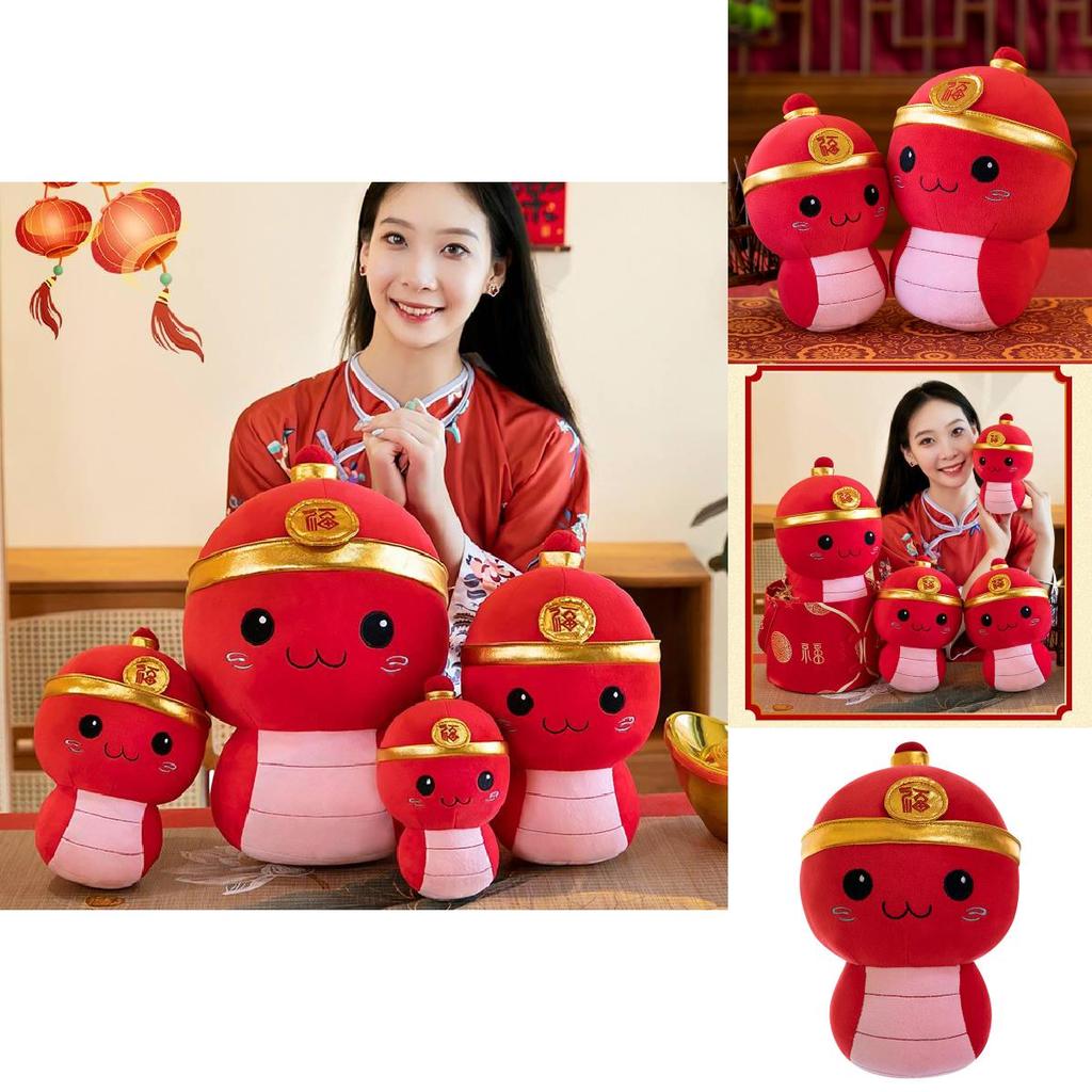 Очаровательная плюшевая кукла-змея, милая игрушка-змея по знаку зодиака, мягкое чучело животного, подарки для детей