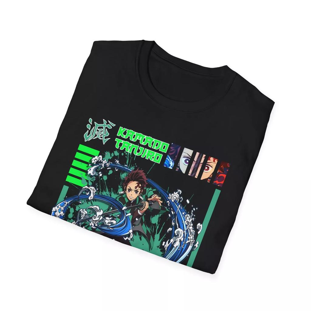 Tanjiro Kamado Demon Killer Green Water Unisex T-Shirt Summer Vintage Fashion New Men's and Women's Streetwear