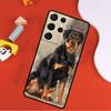 Cartoon Rottweiler Dog Phone Case For Samsung Galaxy S25 Ultra S24 Ultra S9 S10 S20 S21 S22 S23 Plus S24 FE Cover