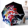 1pc Power Rangers Automatic Opening Folding Umbrella with 3-Fold Design, 8-Bone Iron Frame, Outdoor for Fans, Travelers, Daily Use, Gift for Festivals