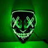 Halloween Light Up Mask PP Cold Light Ergonomic LED Scary Glowing Mask for Cosplay Fluorescent