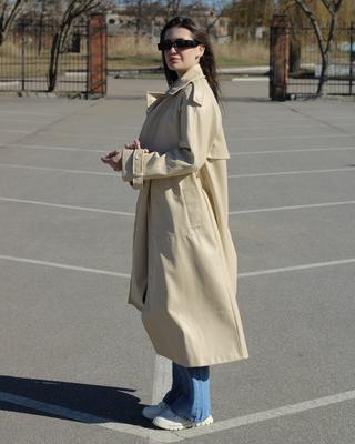Тренч на поясе Bocharova 321 XS-S Бежевый