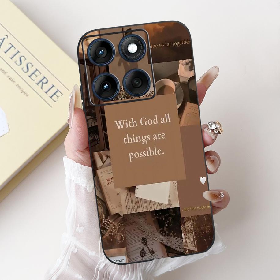 For Motorola Edge 60 Pro Case Moto Edge 60 Fusion Cover New Fashion Flower Soft Silicone Bumper For Moto Edge 60 60s Edge60 Capa