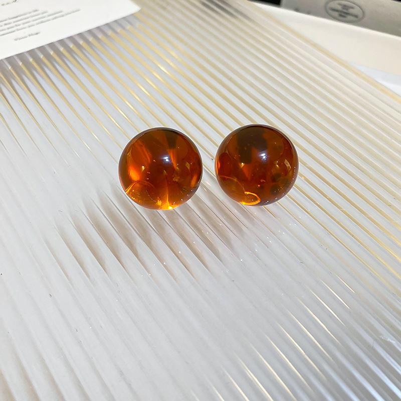 Геометрические серьги цвета кофе Майяра 2025, серьги-пусеты с темпераментом высокого класса и легкой роскошью, нишевые серьги в ретро-стиле