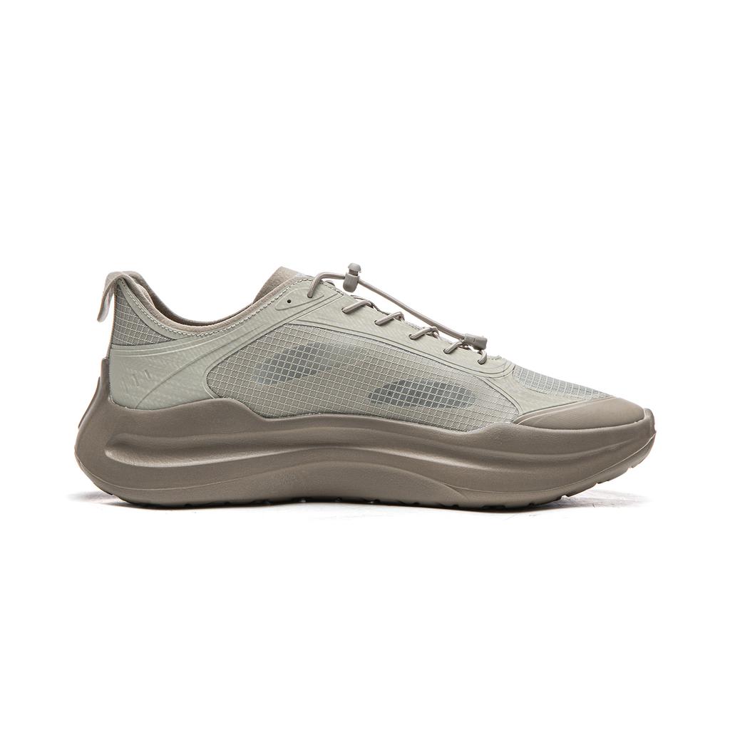 Li Ning Cloud Wave Удобные Амортизирующие Износостойкие Низкие Повседневные Кроссовки Мужские Серый-Зеленый AGLW049-1
