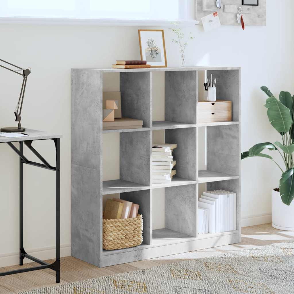 Bookshelf Concrete Grey 102 x 32 x 108 cm Engineered Wood