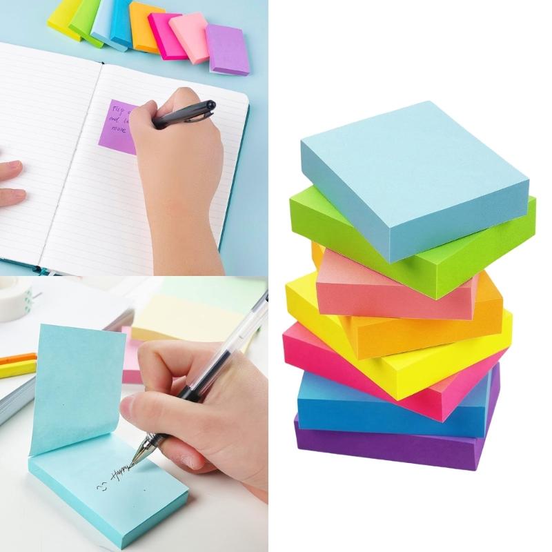 8 Pcs Practical Sticking Notes Colorful Notepads Adhesive Sticking Pad Simple Notepads Memo Pad Aesthetic Note Pad