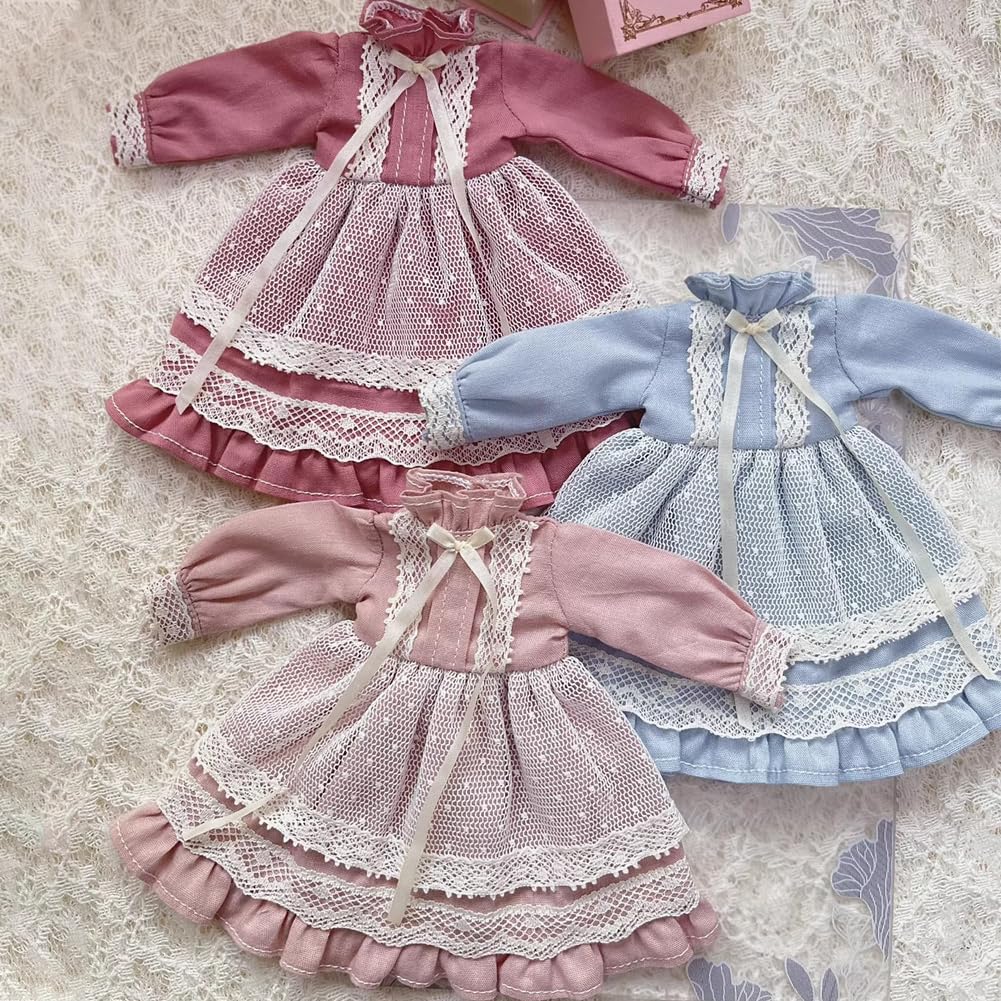 Rakulifey одежда для кук Blythe, наряд, платье, комбинезон, наряд для Neo Blythe, совместимый с Obitsu 24, 3 цвета (розовый)