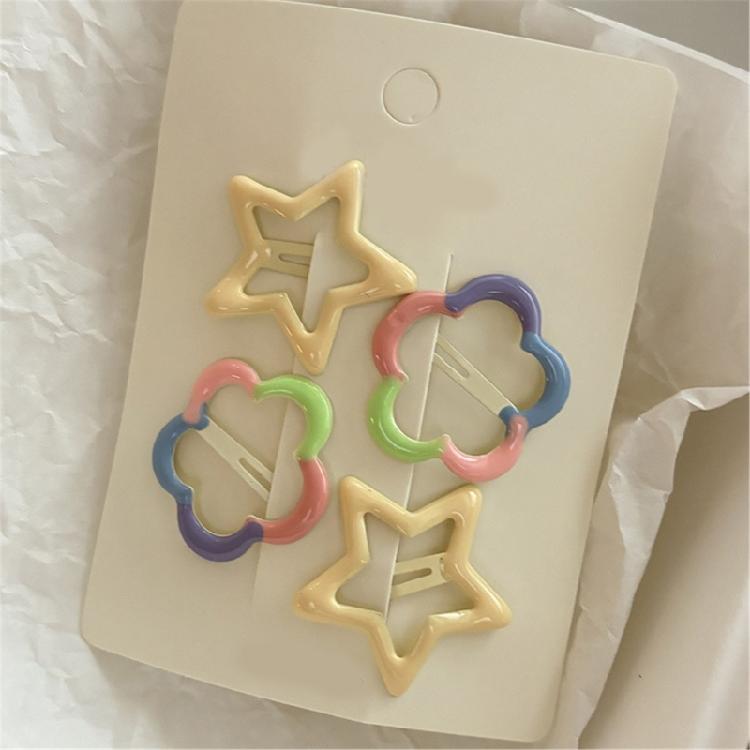 Забавная заколка-звезда 2000-х годов, японская боковая заколка для волос, инструмент для укладки волос для девочки, боковая заколка-цветок, детское украшение для волос для девочки