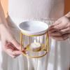 Ceramic Essential Oil Burner Metal Frame Melt for Bedroom Yoga Office