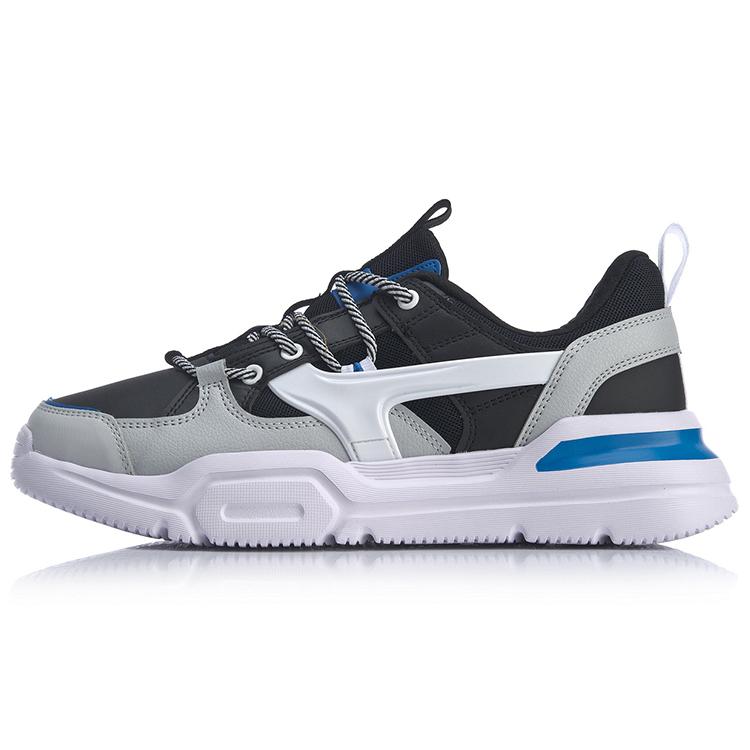 Li Ning Mark Lite Амортизирующие Нескользящие Износостойкие Низкие Спортивные Повседневные Кроссовки Мужские Черно-Белые AGCQ039-3
