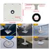 Boat Seat Base 3/4" Pin Post Socket Marine Swivel Seat Mounting Base 7x7" Heavy Duty Boat Seat Base for Most Boat Seat Mount