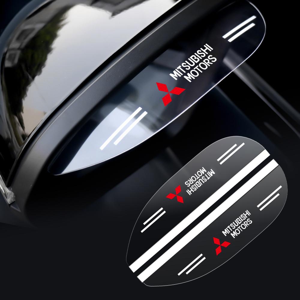 2Pcs/Set Rearview Mirror Rain Eyebrow Sun Visor Sticker Decoration For Mitsubishi Ralliart Grandis Galant Carisma Xpander Cross
