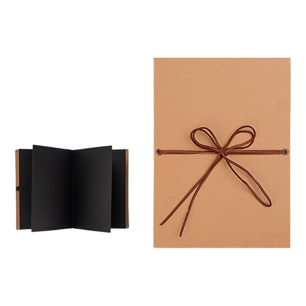 Personalizing Travel Scrapbook Guest Book Thick Paper Page Small Photo Album Stretchable Folding Hardcover Memory Book
