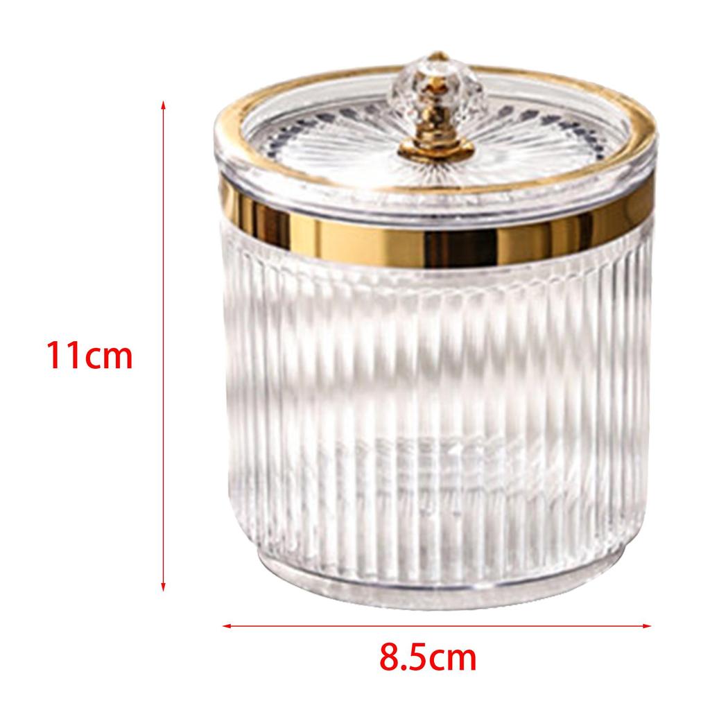 Многофункциональный держатель для ватных палочек с крышкой, прозрачный для макияжа