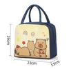 Cartoon Capybara Lunch Bag Insulated Food Container Portable Thermal Bento Box Bag Multifunctional Kids School Picnic Food Pouch