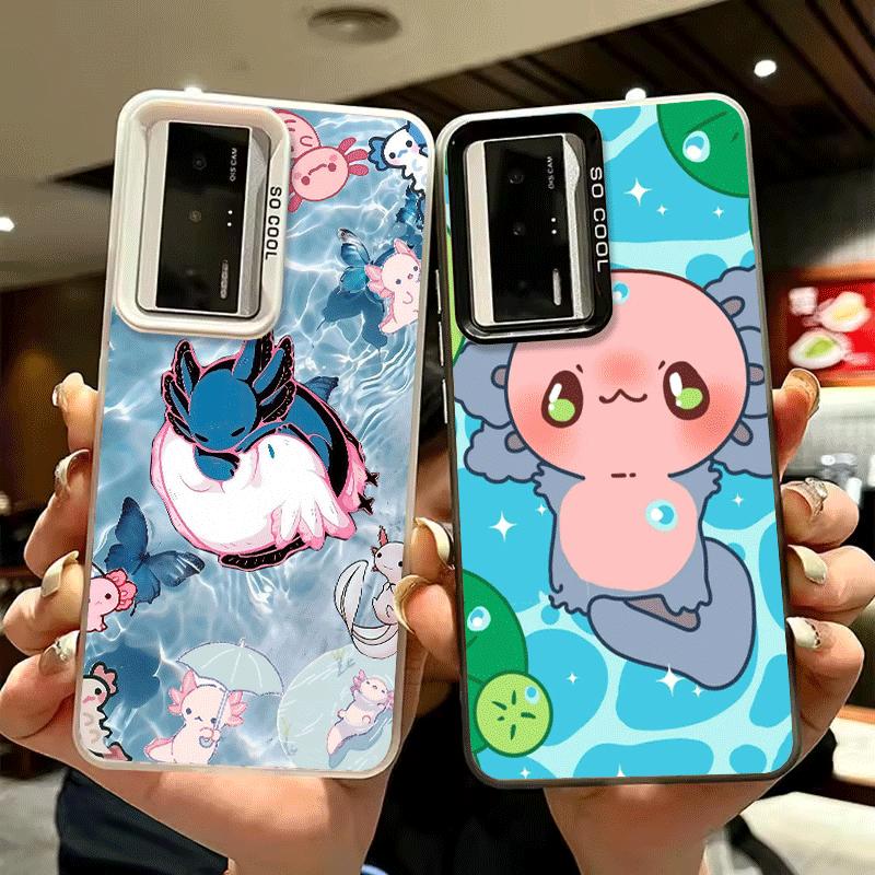Мультяшный милый аксолотль, ударопрочный чехол для телефона для Xiaomi Poco X7 X6 X5 X3 Pro F7 Ultra M8 Redmi 15C 15 14C 13C 12C 10C 13 12 10