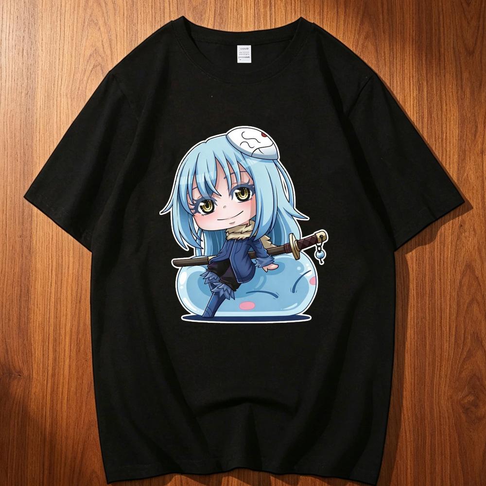 That Time I Got Reincarnated As A Slime Cotton T Shirt Unisex Punk Anime Classic Y2k Streetwear Trendy Kawaii Digital Pop Culture