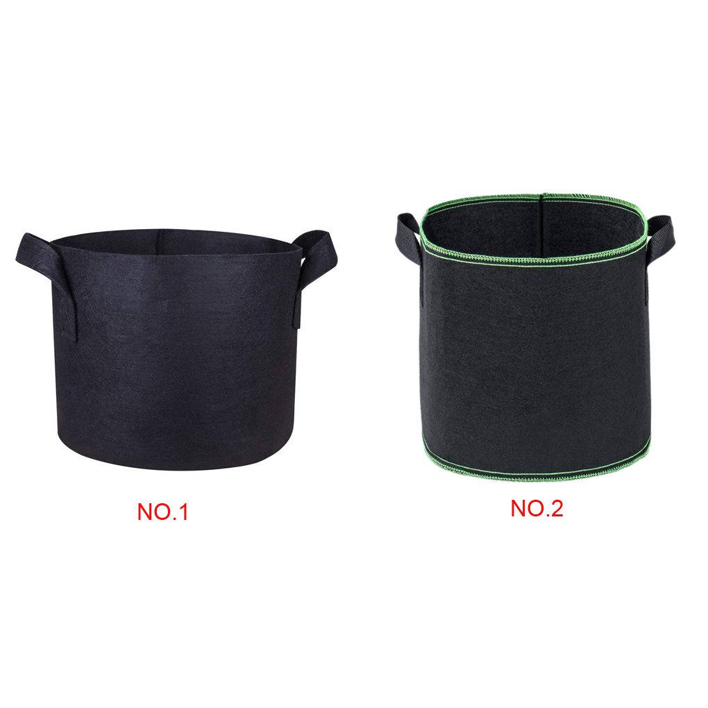 Portable 5 Gallon Black Growing Bags Non Woven Fabric Planting Ponches Shape Flower Pot