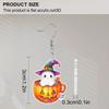 1Pair Acrylic Halloween Ghost Pumpkin Pattern Earring Jewelry Gift for Women Girls Female