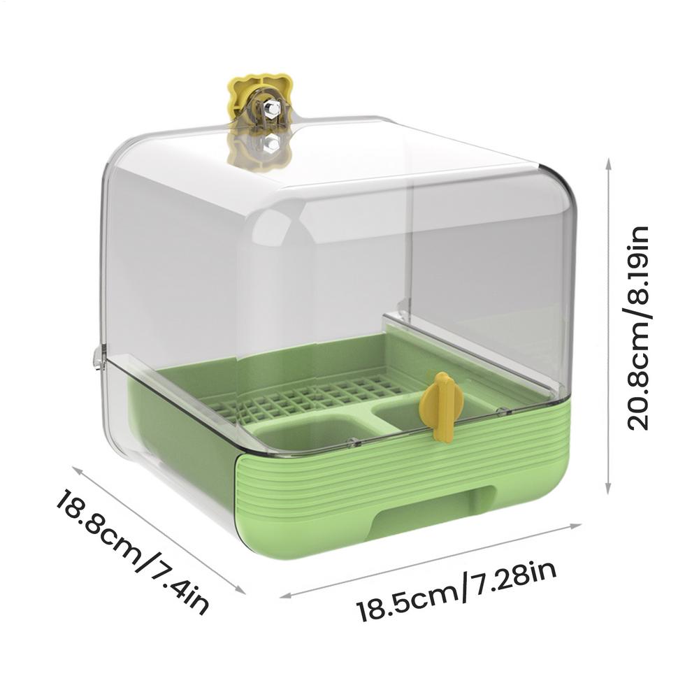 Купалка для попугая Выдвижная Кормушка для домашних птиц Прозрачная Чаша 2 в 1 Быстрая очистка Для использования в помещении или на открытом воздухе на террасе в саду