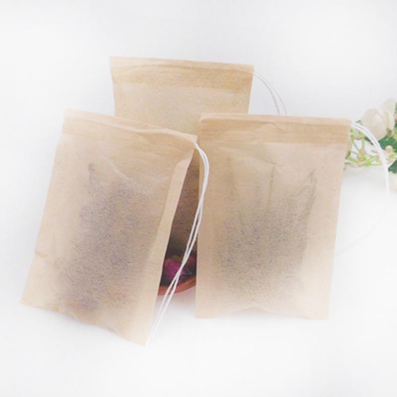 100 шт. 6*8 см пакетики для чая, бумажные пакеты для кофе, травяной порошок