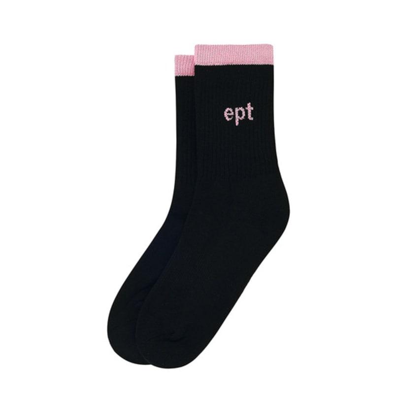 EPT LINE LOGO SOCKS (BLACK_PINK)