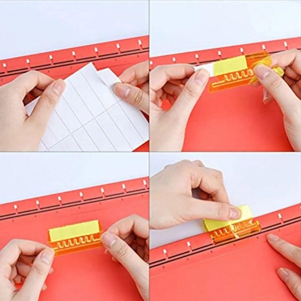 60/100Pcs PVC File Folder Tabs Distinguish Hanging Files Quick Identification Hanging File Folder Labels Clear To Read