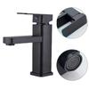 New Bathroom Faucet Hot&Cold Mixer Tap Deck Mounted Bathroom Basin Faucets Black Square Washbasin Sink Bathtub Faucet