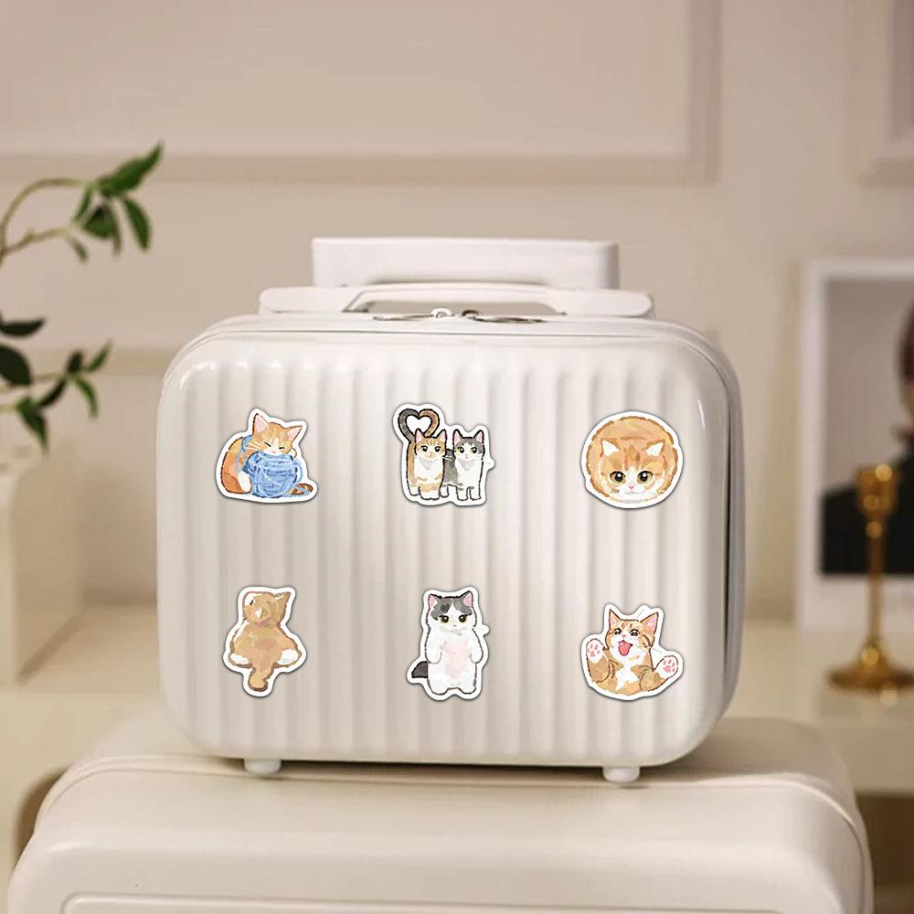77 шт. Мультяшные наклейки с котами, Животные, Чехлы для телефонов, Ноутбуки, Чемоданы, Чашки для воды, Водонепроницаемые наклейки