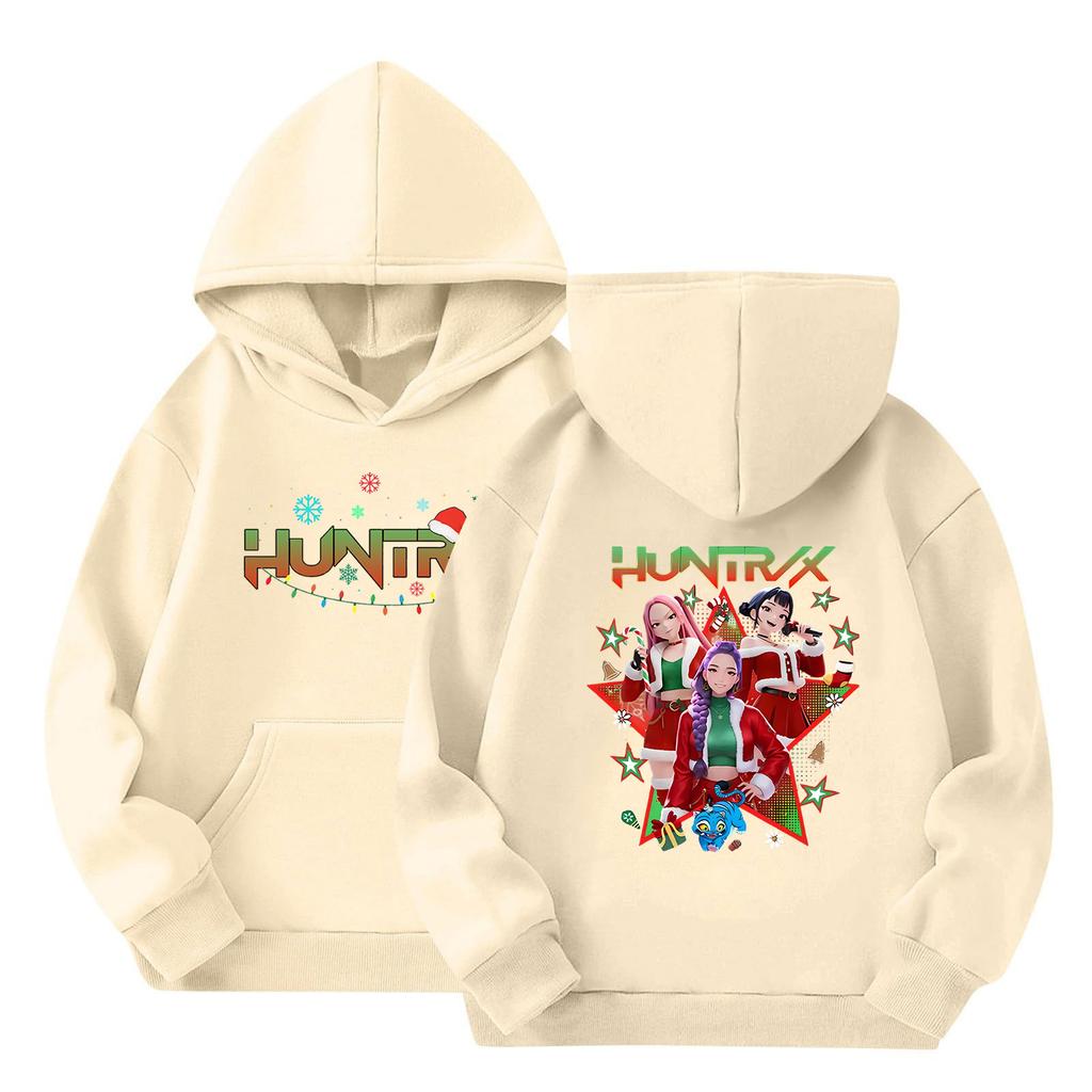 Kids' Long Sleeve Loose Pullover Letter Print Drawstring Hooded Sweatshirt