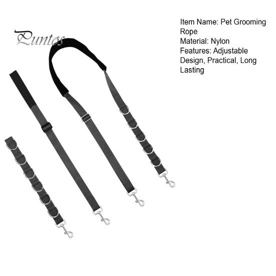 3Pcs Dog Grooming Belly Straps with Clamp Extension Loop Adjustable Design Easy To Use Pet Grooming Ropes for Small Medium Dog